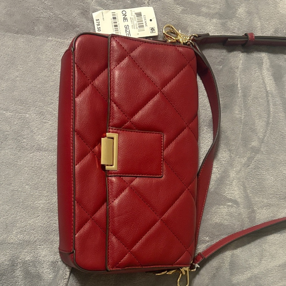 INC International Concepts Red Quilted Shoulder Bag